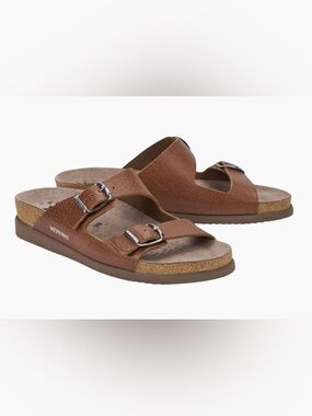Classic Brown Two-Strap Cork Footbed Sandals